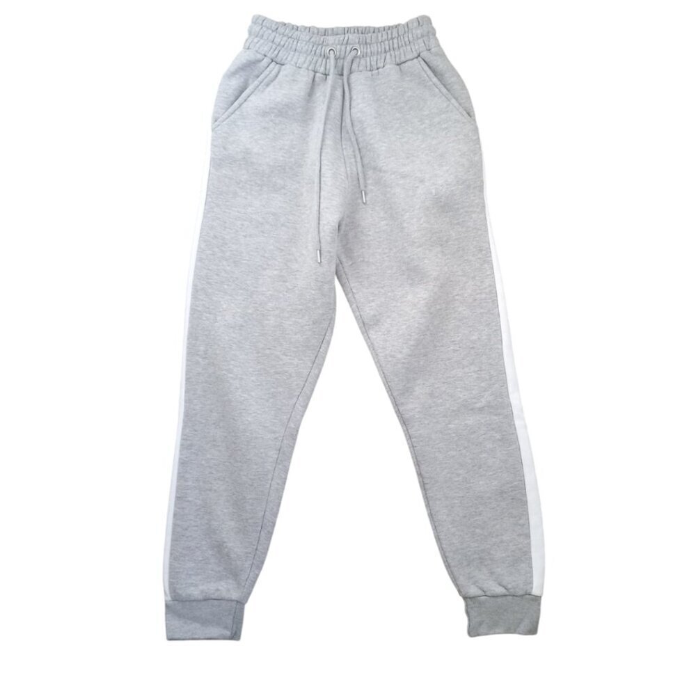 Boohoo Basics Gray Jogger Pants – Women’s Size US 4 (EUR 36 / UK 8) – Side Strip
